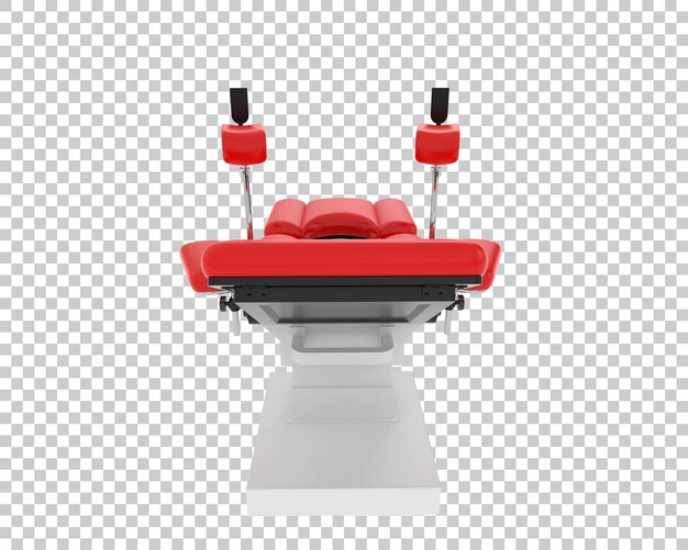 Mesa de examen médico sobre fondo transparente Ilustración de renderizado 3d