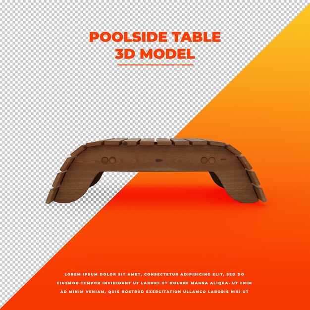 mesa junto a la piscina