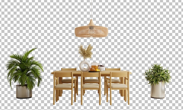 una mesa con una lámpara en ella y una tabla con una canasta en ella