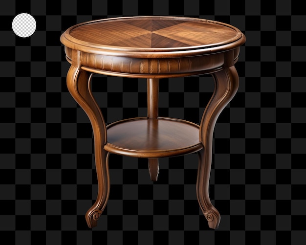 Mesa de madera aislada sobre un fondo transparente png psd