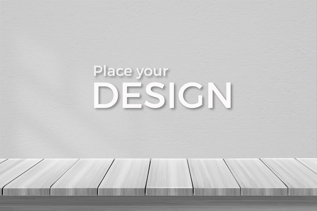 PSD una mesa de madera con un espacio en blanco para el texto maqueta de telón de fondo de producto de madera psd