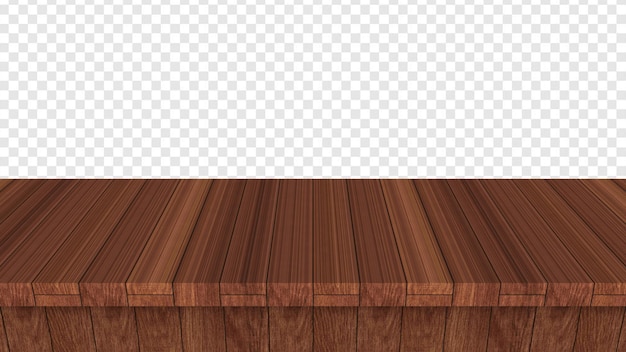 PSD una mesa de madera con un fondo blanco.