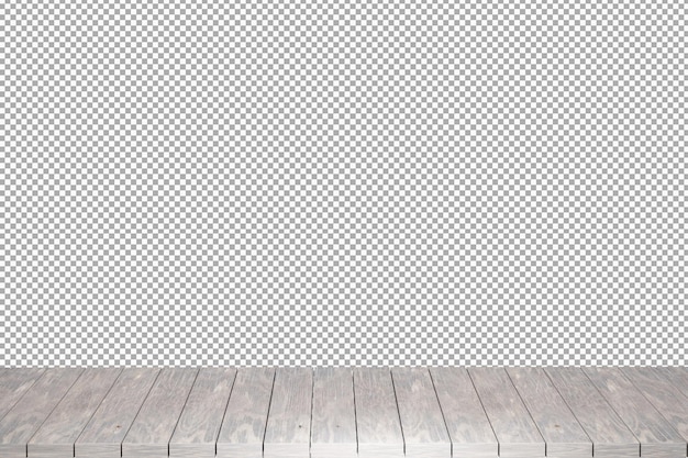 Mesa de madera mesa de madera superior vista frontal 3d render aislado