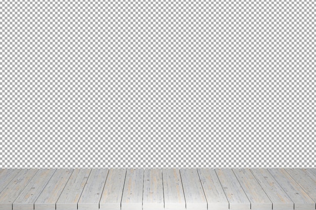Mesa de madera mesa de madera superior vista frontal 3d render aislado
