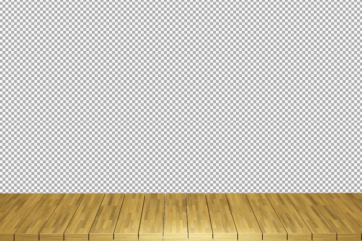 PSD mesa de madera mesa de madera superior vista frontal 3d render aislado