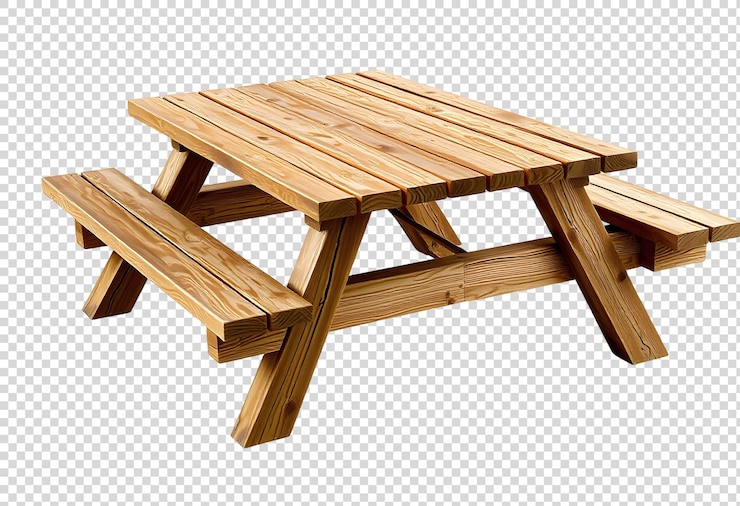 PSD una mesa de madera con una parte superior cuadrada que dice "nadie" en ella