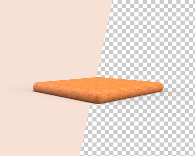 Mesa madera producto poduim etapa 3d render