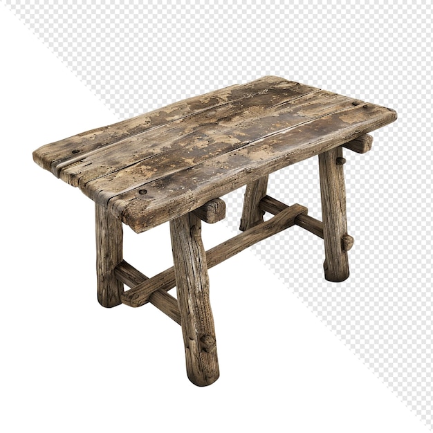 Mesa de madera rústica