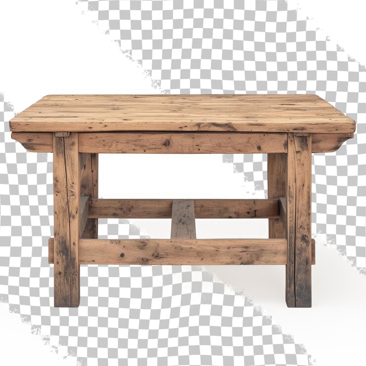 PSD una mesa de madera con una tapa de madera que dice no en ella