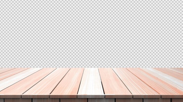PSD mesa de madera vacía superficie de madera aislada