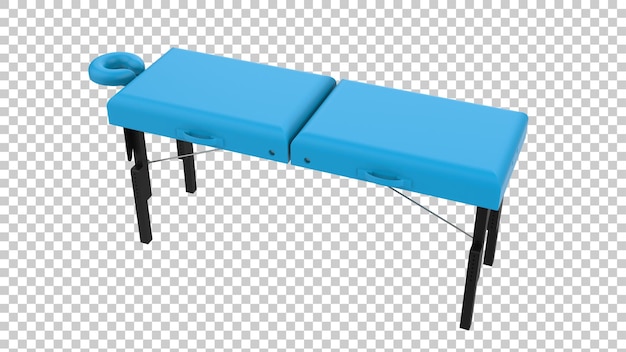 Mesa de masaje aislada sobre fondo transparente Ilustración de renderizado 3d