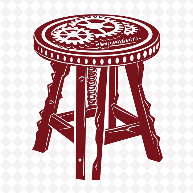 una mesa con una mesa y una silla con un diseño en ella