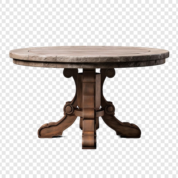 Mesa de patio aislada sobre un fondo transparente