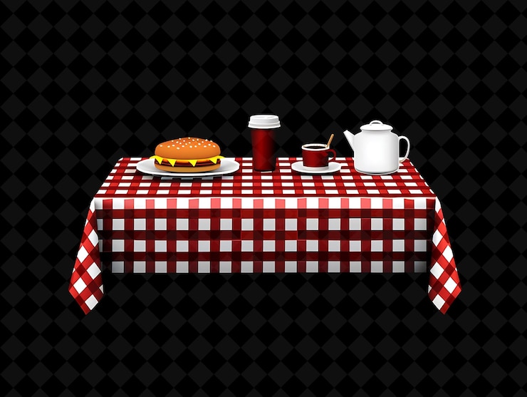 PSD una mesa con un perrito caliente y un plato de comida en ella