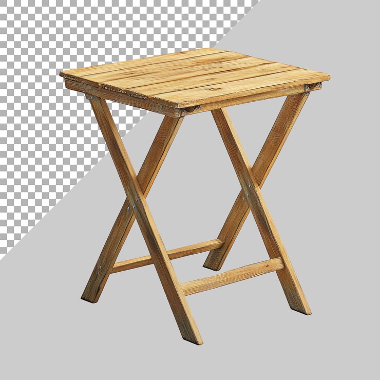 PSD mesa plegable con fondo transparente