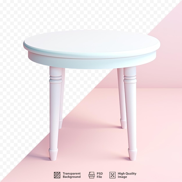 Una mesa rosa con una mesa blanca y un fondo rosa con una foto de una mesa blanca.