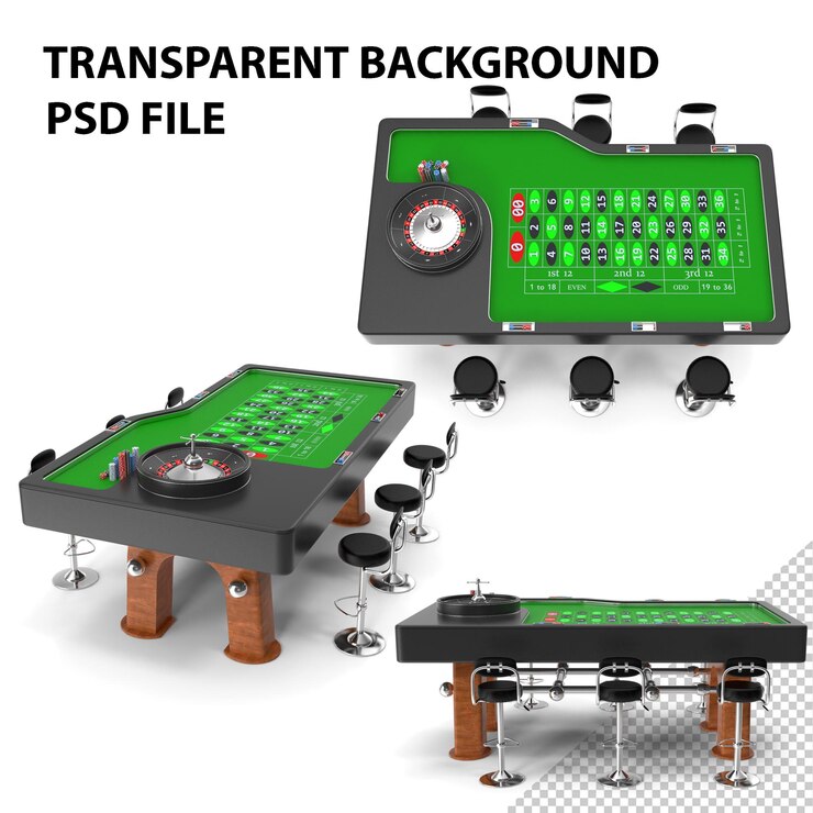 PSD mesa de ruleta de casino png