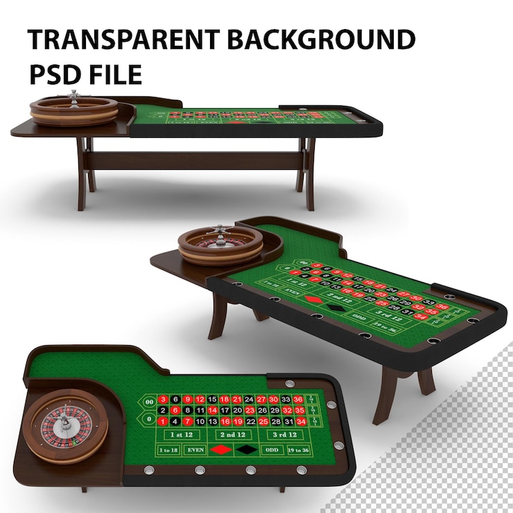 PSD mesa de ruleta de casino png