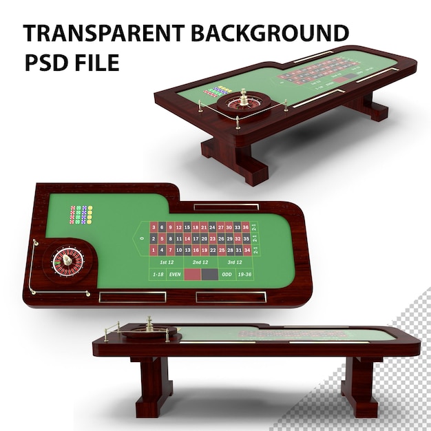 PSD mesa de ruleta de casino png