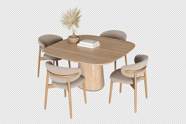 una mesa con sillas y un libro en ella