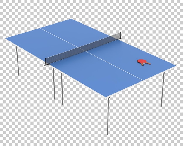 Mesa de tenis en la ilustración de renderizado 3d de fondo transparente