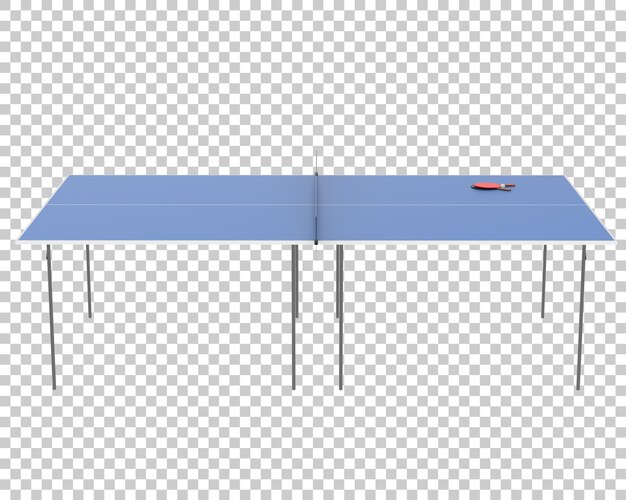 Mesa de tenis en la ilustración de renderizado 3d de fondo transparente