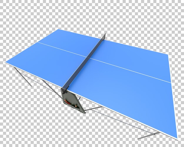 Mesa de tenis en la ilustración de renderizado 3d de fondo transparente