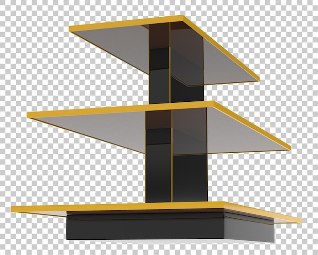 Mesa de visualización rectangular sobre fondo transparente Ilustración de renderizado 3d