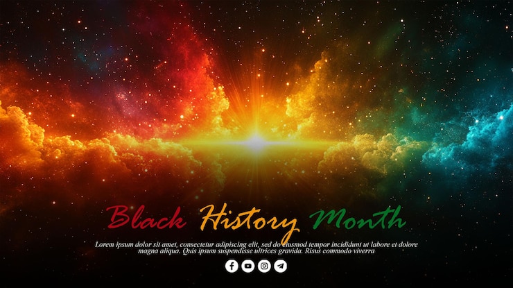 PSD mese della storia nera che celebra la storia nera