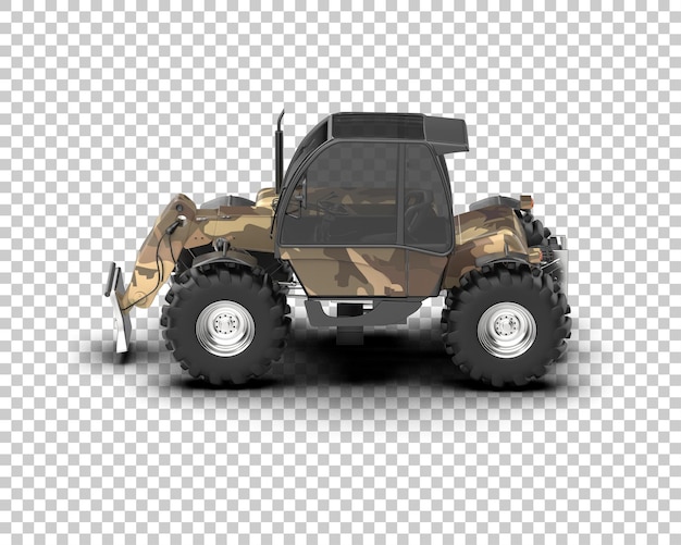 Mesin Penebang Pohon terisolasi pada ilustrasi render 3D latar belakang