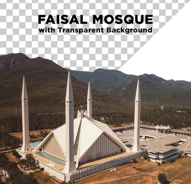 PSD mesquita faisal islamabad paquistão com montanhas view foto psd com fundo transparente