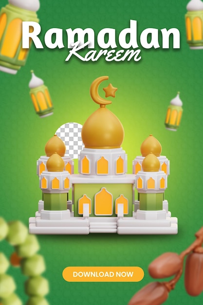 Mesquita Ramadan Kareem 3D