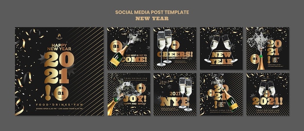 Message de bonne année sur les réseaux sociaux