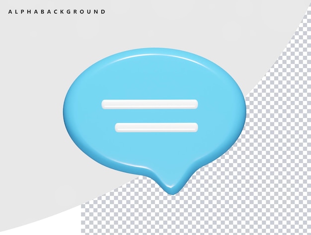message icon 3d element render