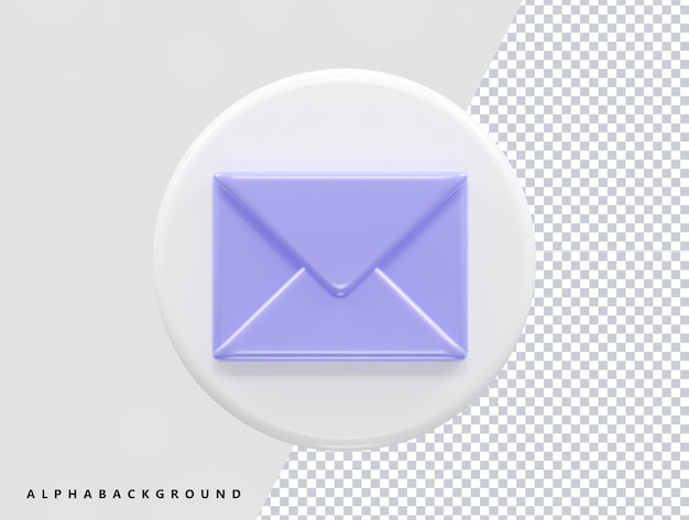 Message icon 3d rendering vector illustration