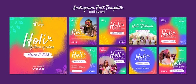 Messages Instagram De Célébration Du Festival Holi