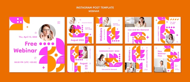 PSD messages instagram de la conférence webinaire