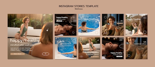 Messages instagram du concept de bien-être