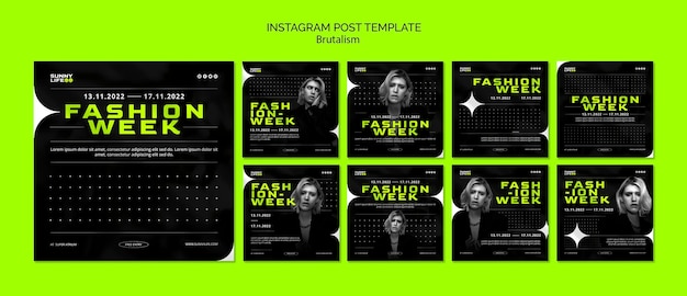 Messages Instagram de style brutalisme