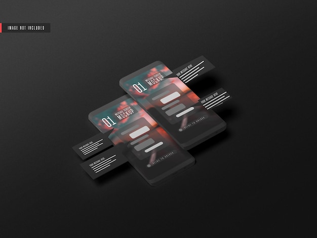 Messaging conversation concept on mobile phone mockup