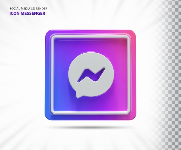 Messenger 3d-icon-konzept