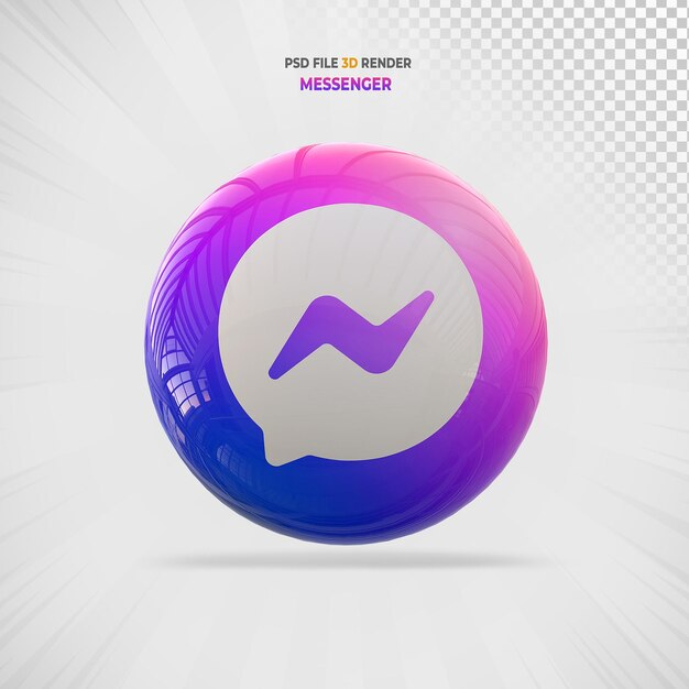 Messenger 3D moderno de mídia social