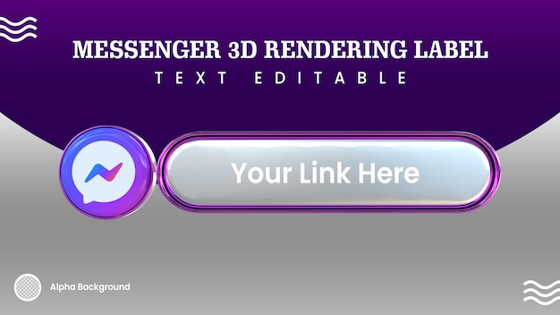 Messenger-3d-rendering-etikett