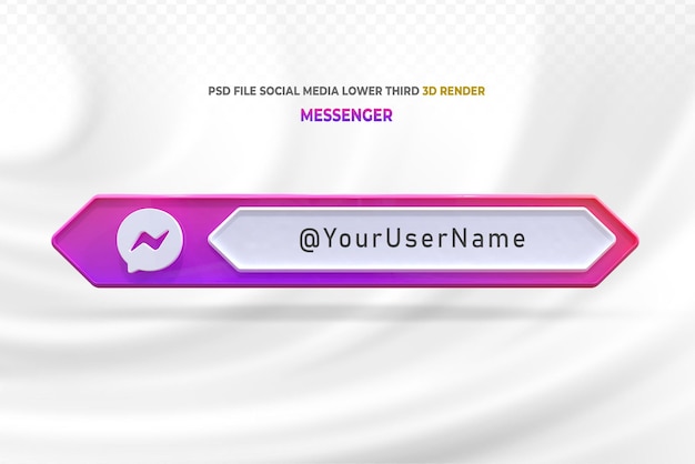 Messenger im unteren Drittel des Banners im 3D-Stil rendern