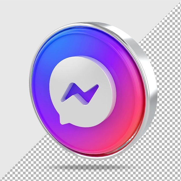 Messenger logo estilos 3d