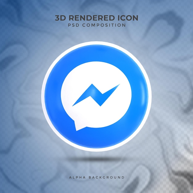 Messenger Logo lucido colorato e social media Icon Design