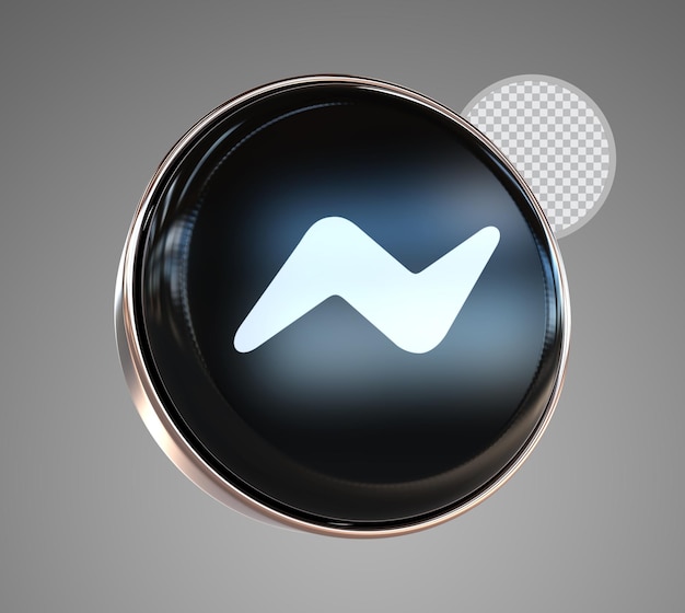 Messenger preto 3d rendering