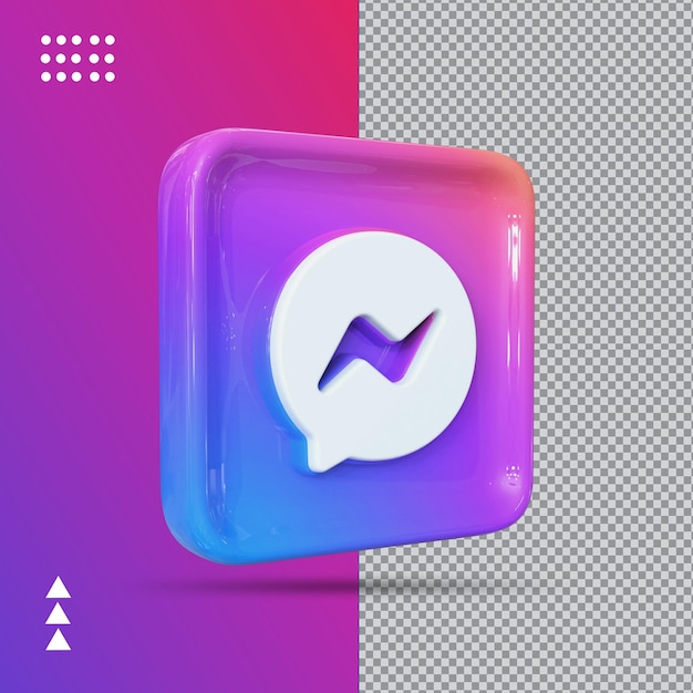 PSD messenger-symbol 3d social media