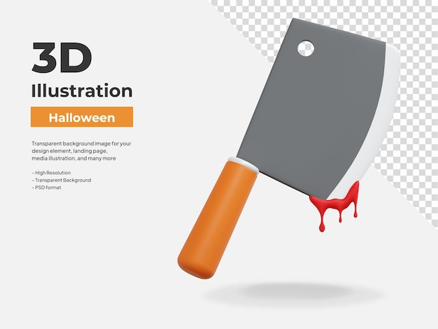 Messer 3D-Icon Halloween-Illustration