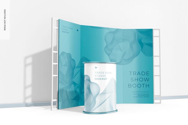 PSD messestand mockup linke ansicht